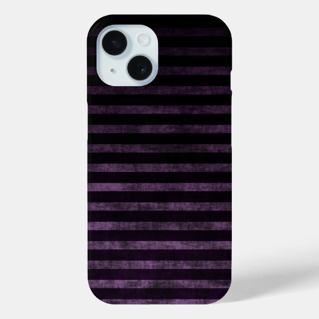 Black and Purple Grunge Ombre Stripes Case-Mate iPhone Case (Back)