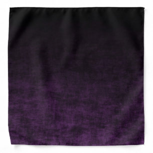 Black and Purple Grunge Ombre Texture Bandana