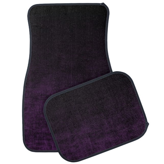 Black and Purple Grunge Ombre Texture Car Floor Mat (Set)