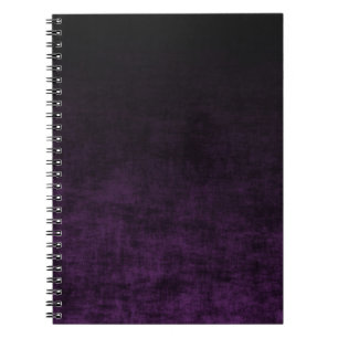 Black and Purple Grunge Ombre Texture Notebook