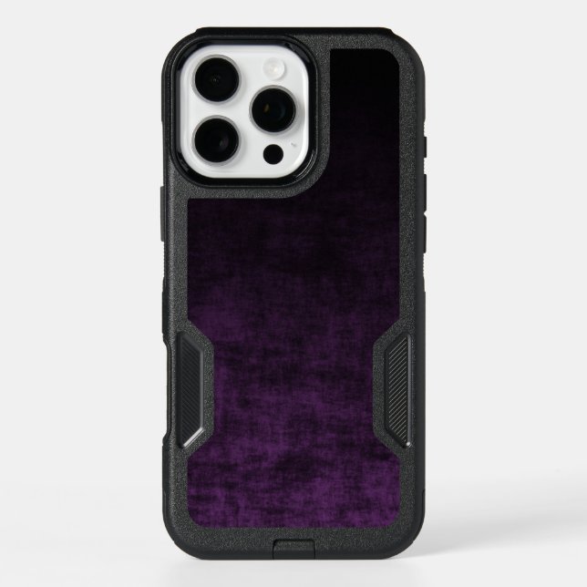 Black and Purple Grunge Ombre Texture Otterbox iPhone Case (Back)