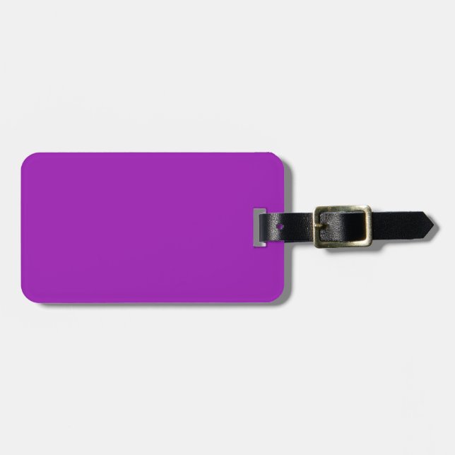 Black and Purple Lavender Luggage Tag (Front Horizontal)