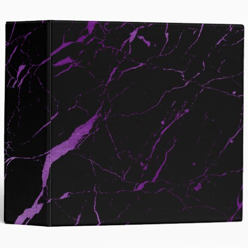 Black and Purple Marble Designer 3 Ring Binder