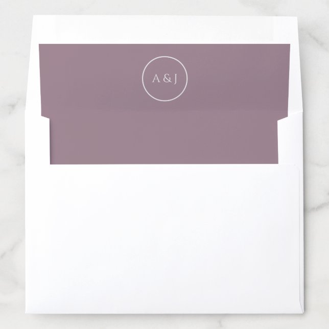 Black and Purple Moody Floral Envelope Liner (In Envelope)