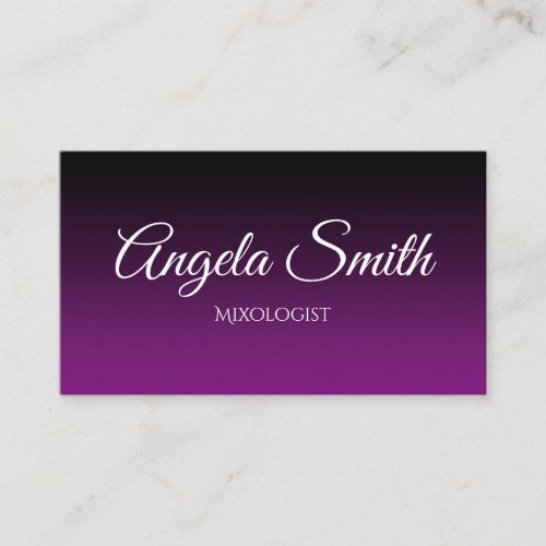 Black and Purple Ombre Business Card