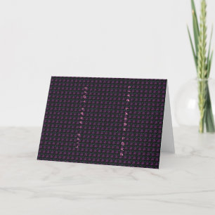 Black and Purple Personalize Fav Words  Card