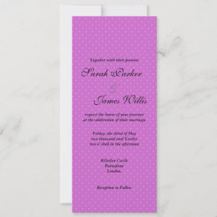 Black and purple Polka party/wedding invite