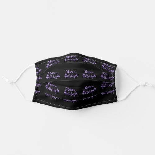 Black and Purple Raise a Hallelujah Adult Cloth Face Mask