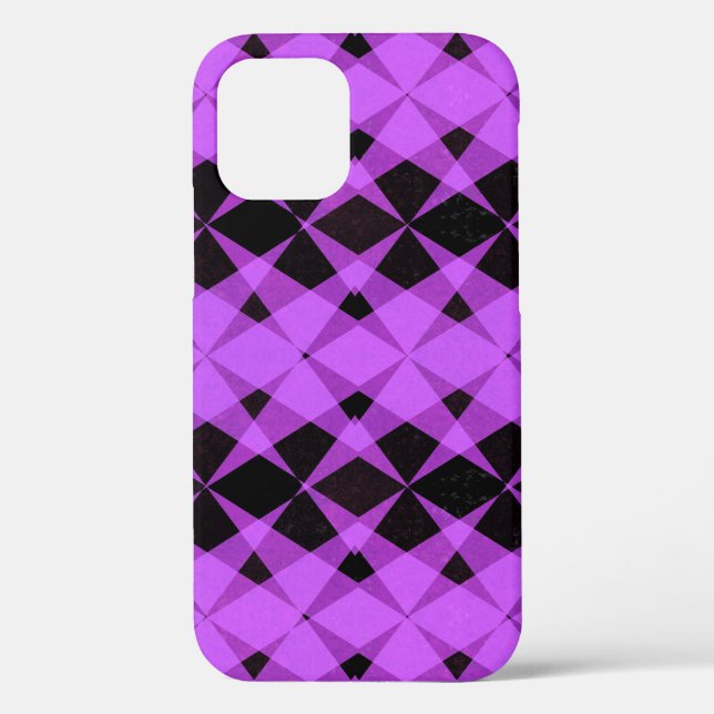 Black and purple stars pattern Case-Mate iPhone ca Case (Back)