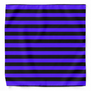 Black and Purple Striped Bandana