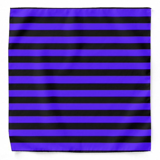 Black and Purple Striped Bandana (Front)