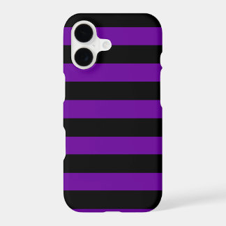 Black and Purple Stripes Horizontal iPhone 17 Case