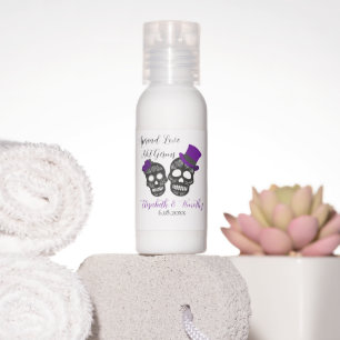 Black and Purple Sugar Skulls Wedding Hand Lotion