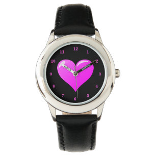 Black and Purple Watch with Heart