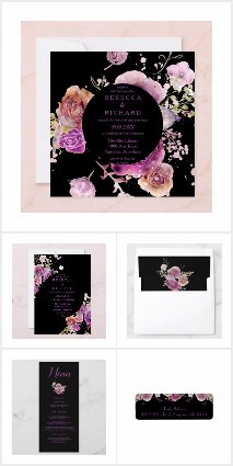 Black and Purple Wedding