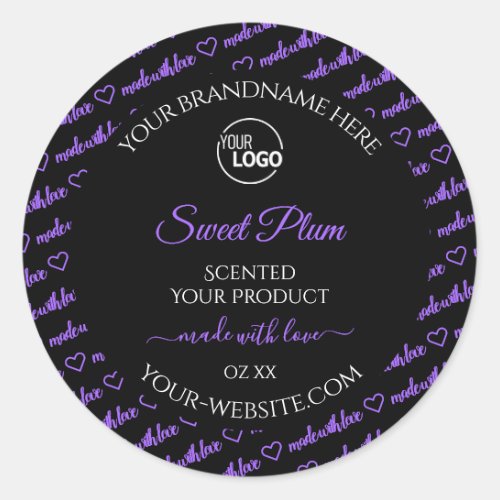 Black and Purple Word Cloud Product Labels Logo