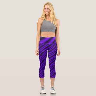 Black and Purple Yoga Pants Leggings