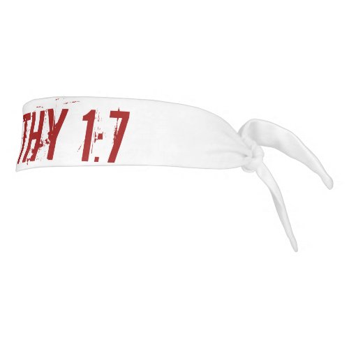 Black and Red 2 Timothy 17 Bible Verse Tie Headband