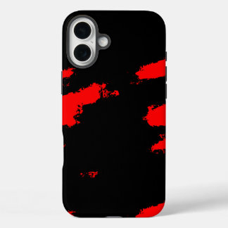 black and red abstract iPhone 16 plus case