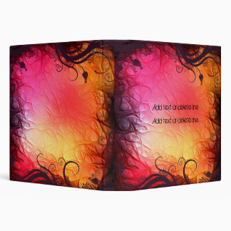 Black And Red Abstract Keepsake Binder