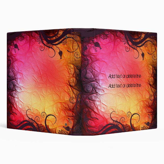 Black And Red Abstract Keepsake Binder (Background)