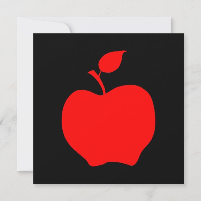 Black and Red Apple Invitation (Front)