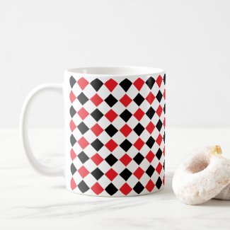 Black and Red Argyle Pattern