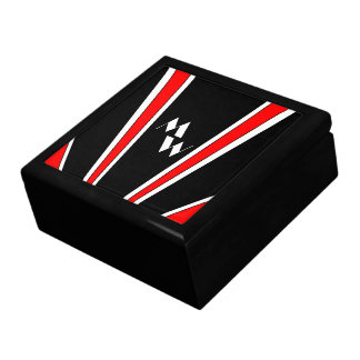 Black And Red Art Deco Design Monogrammed Gift Box