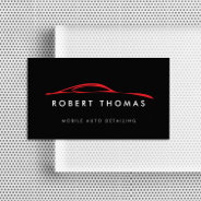 Black And Red Auto Detailing, Auto Repair Business Card at Zazzle