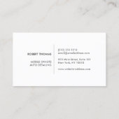 Black and Red Auto Detailing, Auto Repair Business Card (Back)