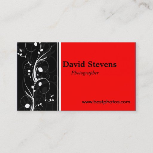 Customizable Black and Red Business cards