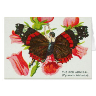 Black and red Butterfly Girl Cards
