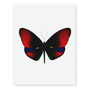 Black and Red Butterfly Temporary Tattoo
