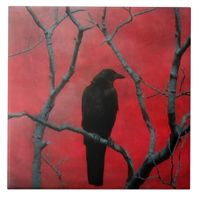 Black And Red Ceramic Tile (Front)