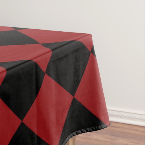 Black and Red Check Tablecloth
