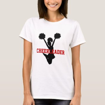 Black And Red Cheerleader T-shirt by Hannahscloset at Zazzle