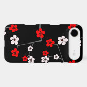 Black and Red Cherry Blossom Print Case-Mate iPhone Case (Back (Horizontal))