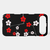 Black and Red Cherry Blossom Print Case-Mate iPhone Case (Back (Horizontal))