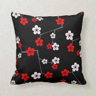 cherry red throw pillows