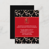 Black and Red Cherry Blossoms Enclosure Card (Front/Back)