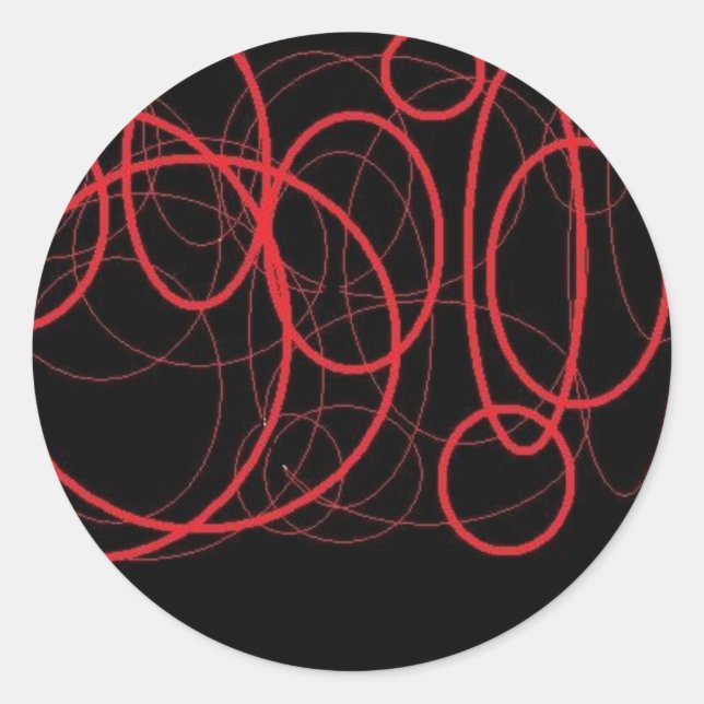 black and red circles sticker (Front)