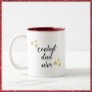 Black and Red Coolest Dad Ever Two-Tone Coffee Mug