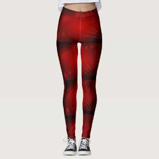 Black and Red Cosmic Leggings
