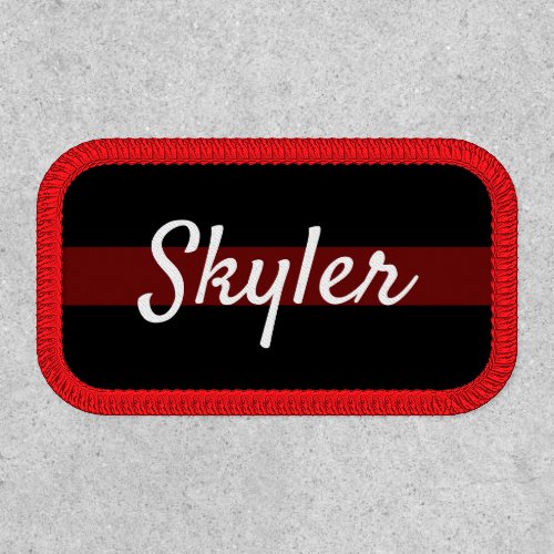 Black and red  custom name patches