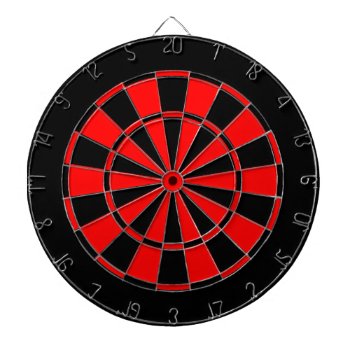 Black And Red Dart Board by asyrum at Zazzle