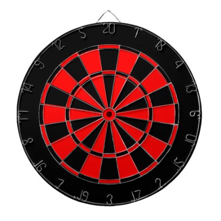 Black And Red Dart Board