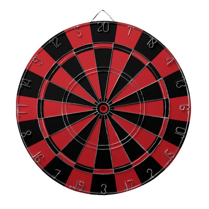 Dartboard with 6 Darts Black/White/Green/Red Leisure Sports & Game Room