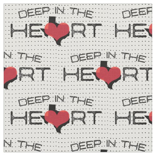 Black and Red Distressed Deep In the Heart Fabric