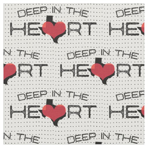 Black and Red Distressed Deep In the Heart Fabric