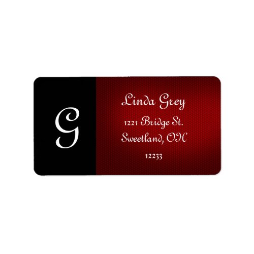 Black and Red Dramatic Address Label